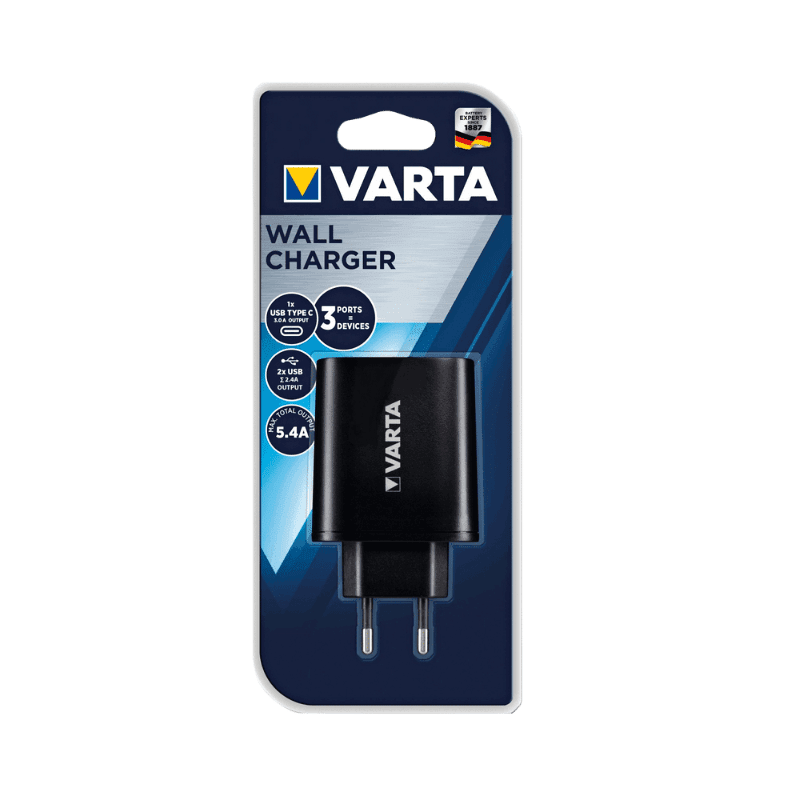 Incarcator priza de perete Varta Wall Charger 1 x USB-C 3A 2 x USB 2.4A 57958