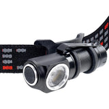 Lanterna frontala pni adventure f75, led 6w, 600 lm, cu acumulator si incarcator magnetic, suport pentru cap