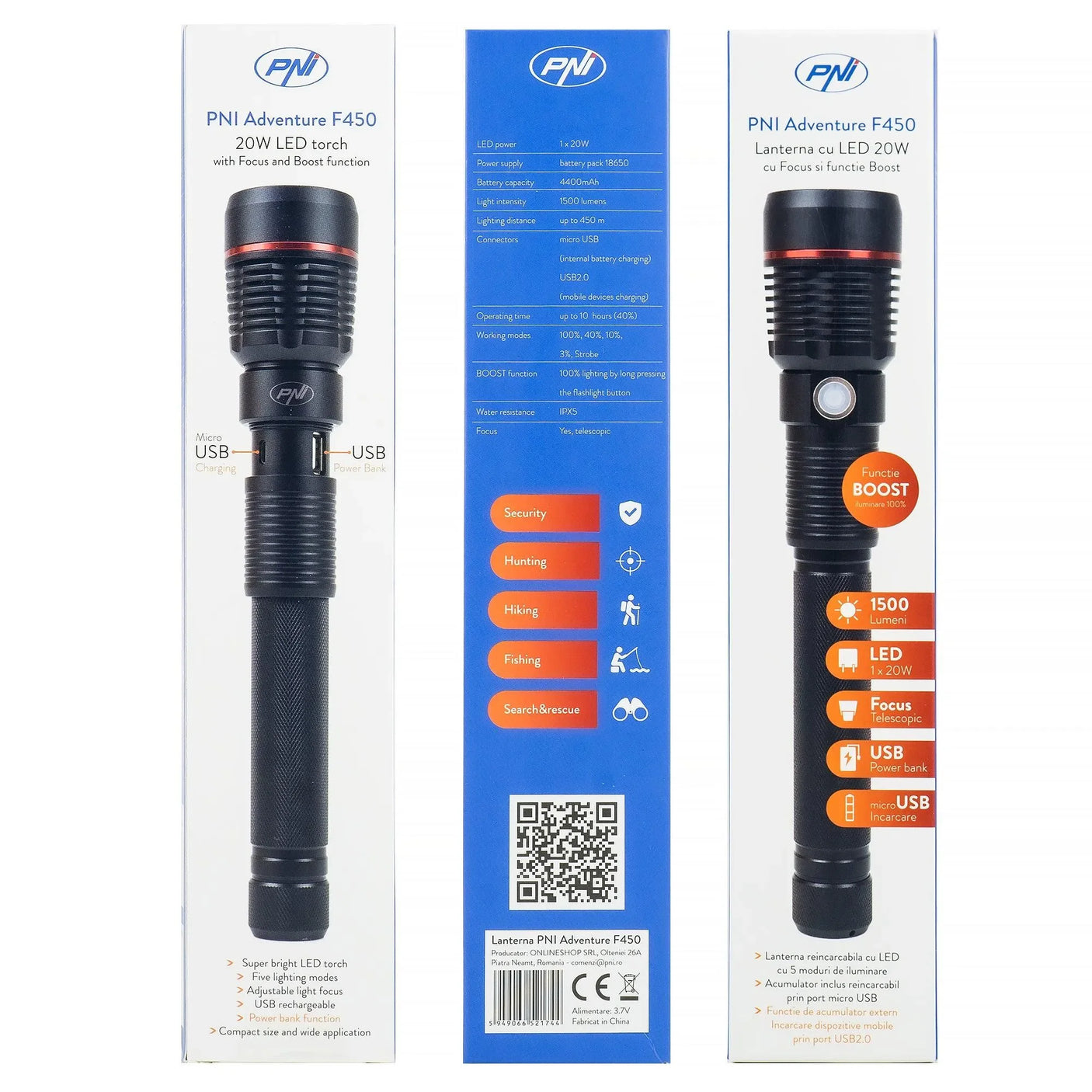 lanterna-pni-adventure-f450-led-20-w-1500-lm-ipx5-acumulator-4400-mah-2