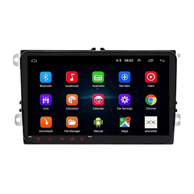 Navigatie auto Android 8.1 cu display 9” inch 1gb ram compatibil cu VW Passat Golf Touran Tiguan Jetta wifi hotspot