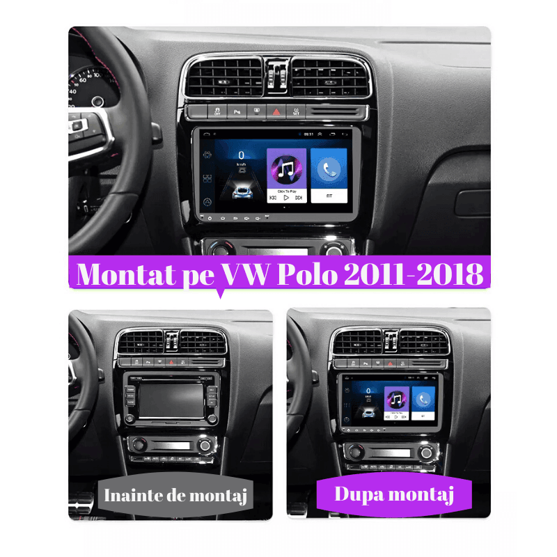 Navigatie auto Android 8.1 cu display 9” inch 1gb ram compatibil cu VW Passat Golf Touran Tiguan Jetta wifi hotspot