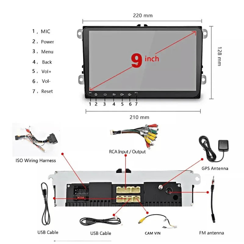 navigatie-auto-android-8-1-cu-display-9-inch-1gb-ram-compatibil-cu-vw-passat-golf-touran-tiguan-jetta-wifi-hotspot-9