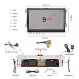 Navigatie auto Android 8.1 cu display 9” inch 2gb ram compatibil cu VW Passat Golf Touran Tiguan Jetta wifi hotspot