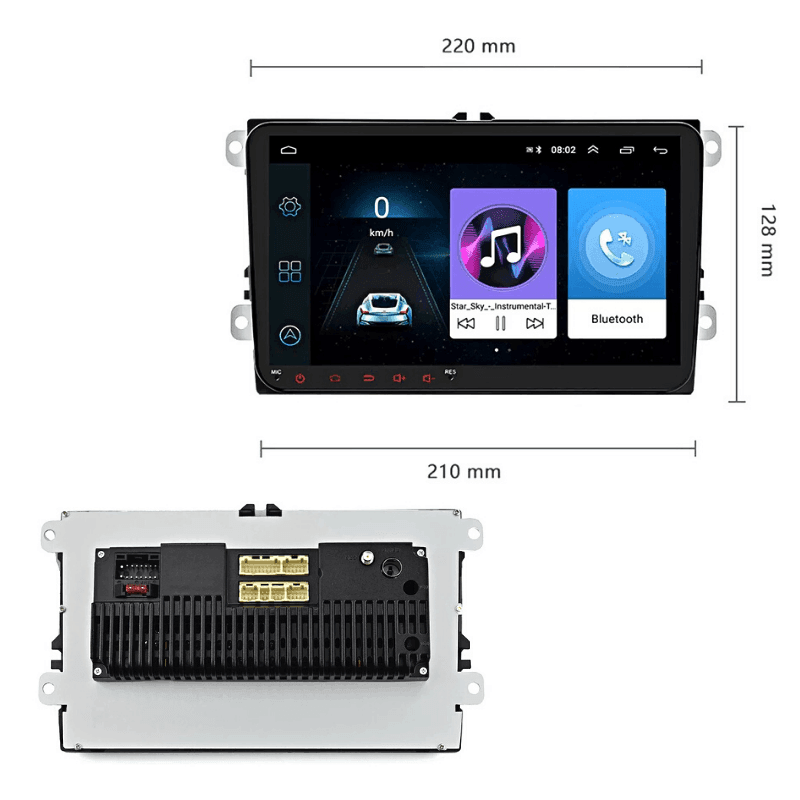 Navigatie auto Android 8.1 cu display 9” inch 2gb ram compatibil cu VW Passat Golf Touran Tiguan Jetta wifi hotspot