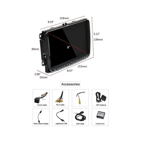 navigatie-auto-android-8-1-display-9-inch-1gb-ram-vw-passat-golf-wifi-5