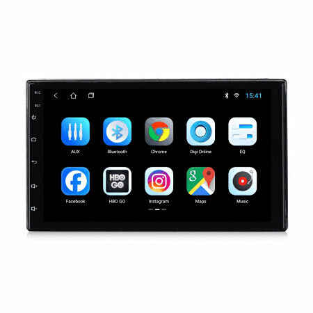 Navigatie auto cu android 9.0 7” Inch 2din 1gb ram waze wifi gps hotspot bluetooth mirrorlink