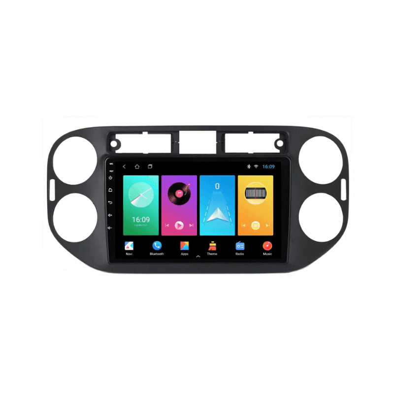 Navigatie auto cu android 9.0 display 9” Inch 2gb ram compatibila cu VW Tiguan Golf Plus waze wifi gps hotspot bluetooth mirrorlink