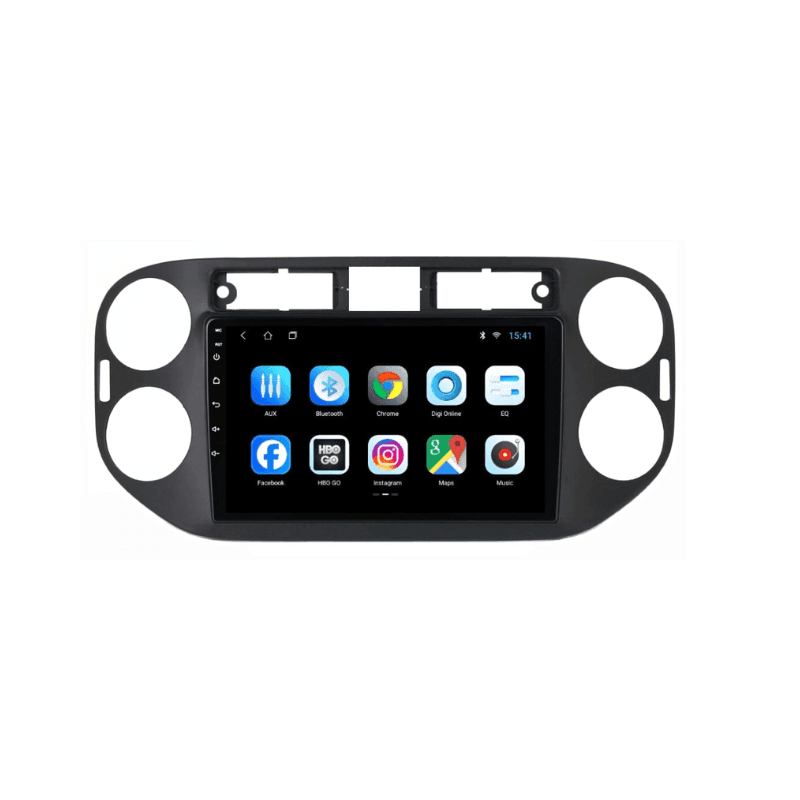 Navigatie auto cu android 9.0 display 9” Inch 2gb ram compatibila cu VW Tiguan Golf Plus waze wifi gps hotspot bluetooth mirrorlink