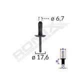 Popnit plastic universal 6.7x17.6mm - negru set 10 buc