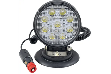 Proiector de lucru cu led. rotund. lumina concentrata. baza magnetica jbm
