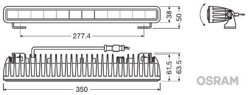 Proiector led 6000k, 2600 lm - ledriving lightbar sx300-sp osram