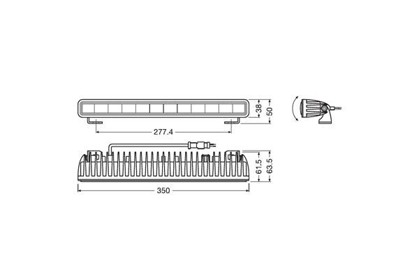 Proiector led 6000k, 2600 lm - ledriving lightbar sx300-sp osram