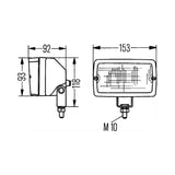 Proiector lumina de lucru dreptunghiular marca Hella 1GA 005 060-001