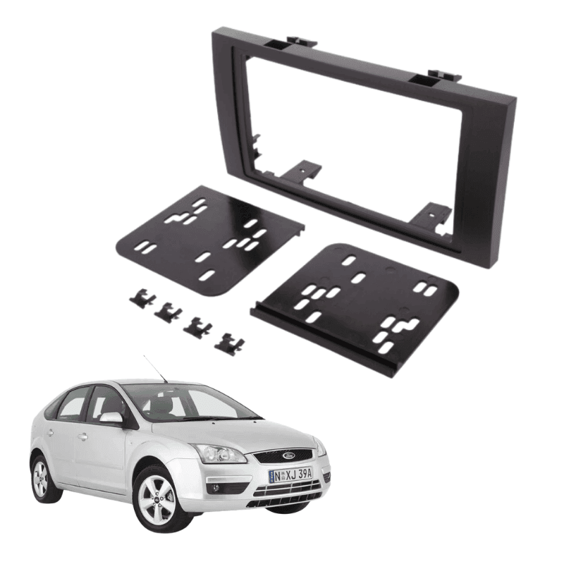 Rama adaptoare compatibila cu Ford Focus Fiesta S-max Transit Kuga de culoare negra pentru radio dvd navigatie mp3 player 2din