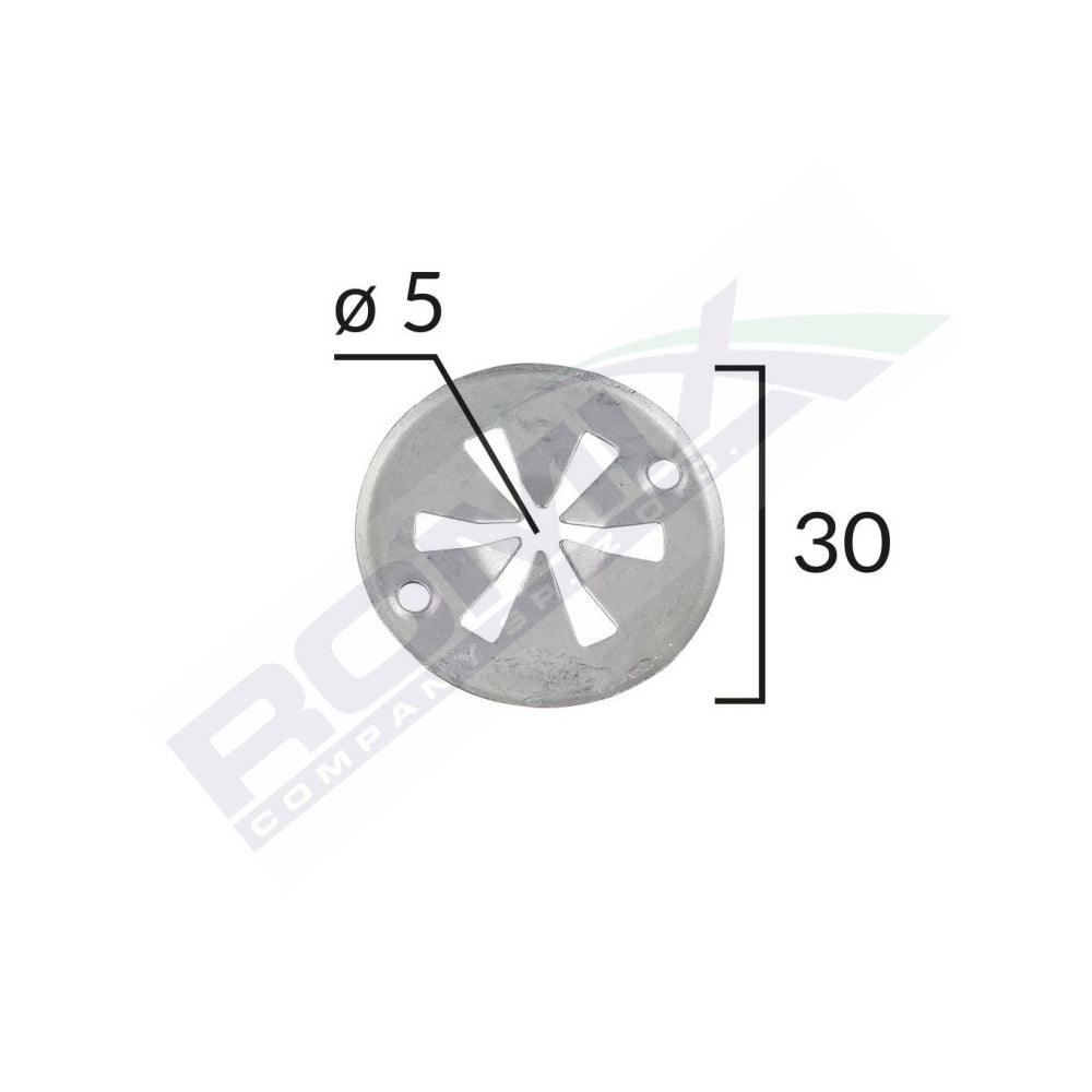 Saiba de fixare capac pentru audi/seat/vw 5x30mm - alb set 10 buc