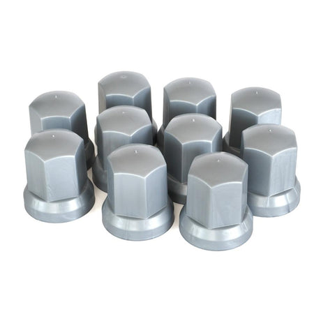 Set 10 bucati capac plastic pentru prezon roata 32 mm gri 54.5 mm