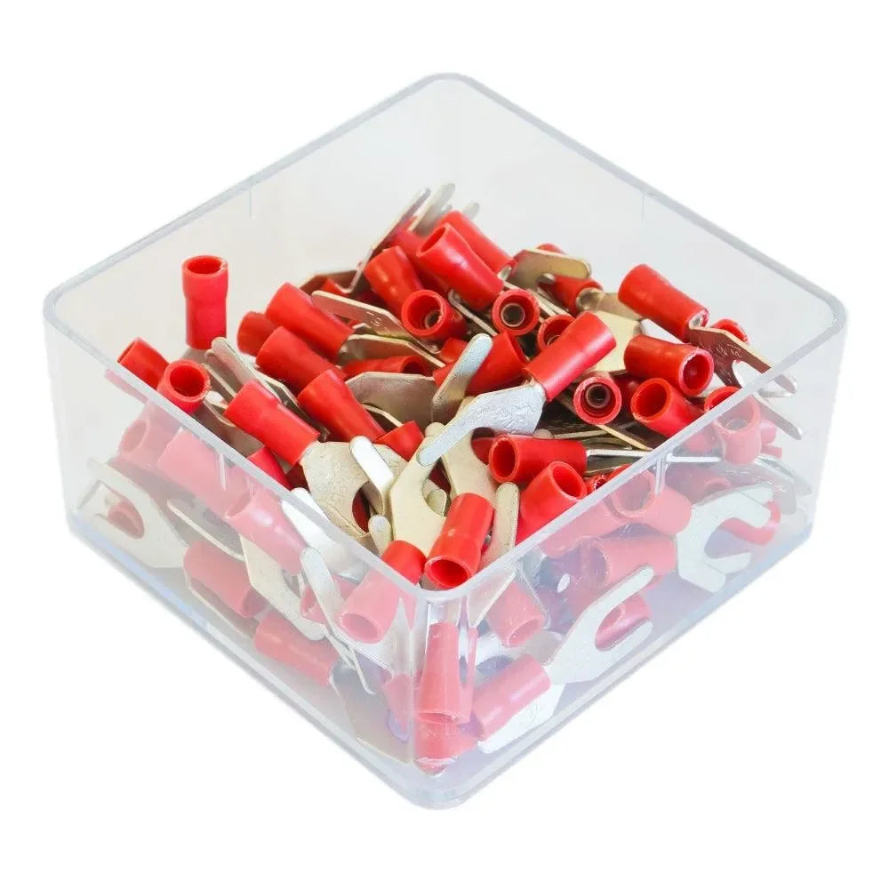 set-100-papuci-electrici-terminali-tip-furca-izolati-3-7mm-36121