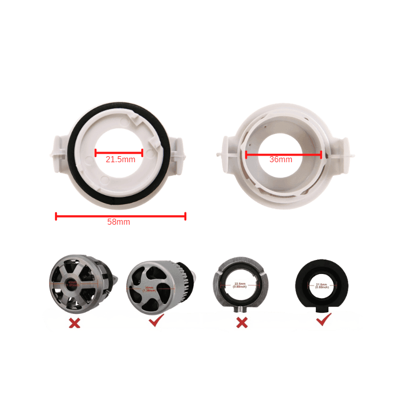 Set 2 adaptori H7 pentru becuri led sau xenon BMW E46 seria 3