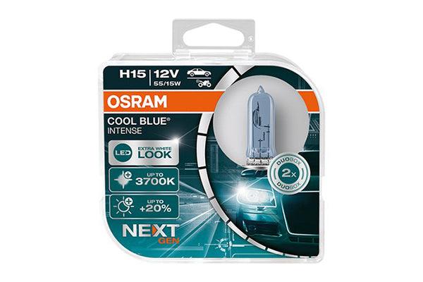 Set 2 becuri 12v h15 55/15 w cool blue intense nextgen osram