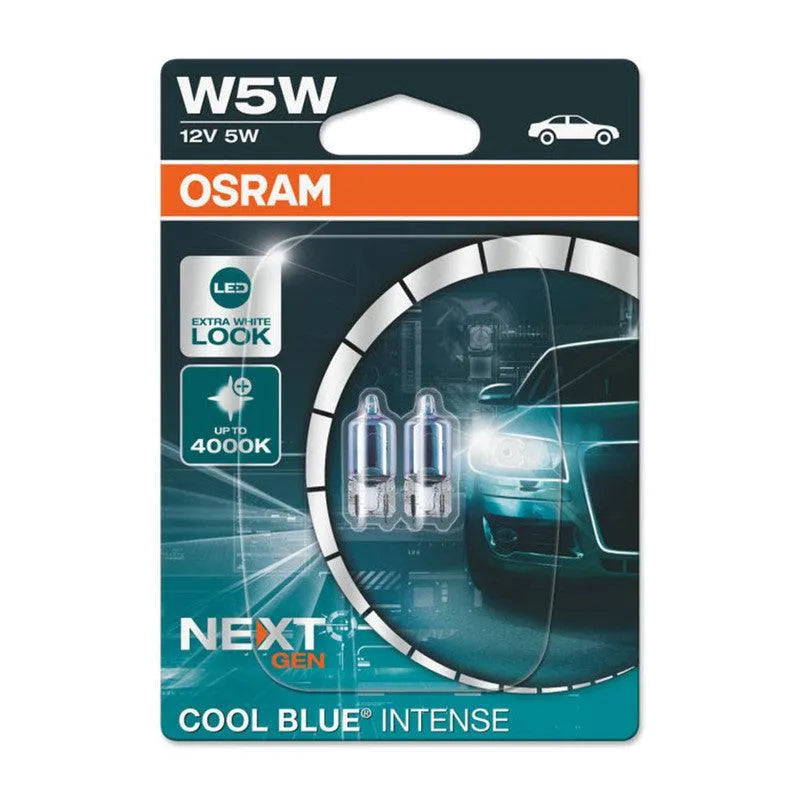 Set 2 becuri 12v w5w cool blue intense nextgen blister osram