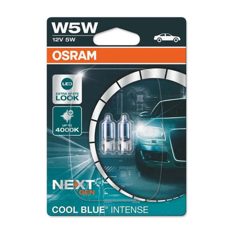 Set 2 becuri 12v w5w cool blue intense nextgen blister osram