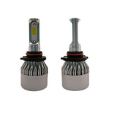 Set 2 becuri auto far LED HB4/9006 cob 8000lm 6000k alb rece cu ventilator