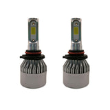 Set 2 becuri auto far LED HB4/9006 cob 8000lm 6000k alb rece cu ventilator