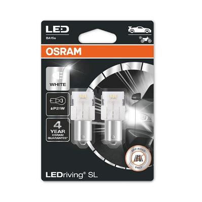 Set 2 becuri auxiliare cu led 12v (p21w) white 6000k bli osram