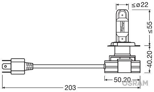 Set 2 becuri led 12/24v (h4) far osram