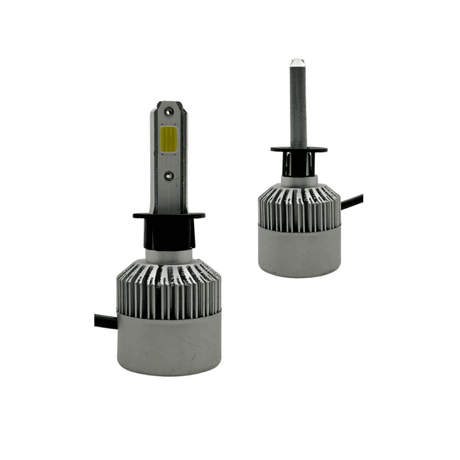 Set 2 becuri led H1 cob 8000lm 6000k alb rece cu ventilator de racire