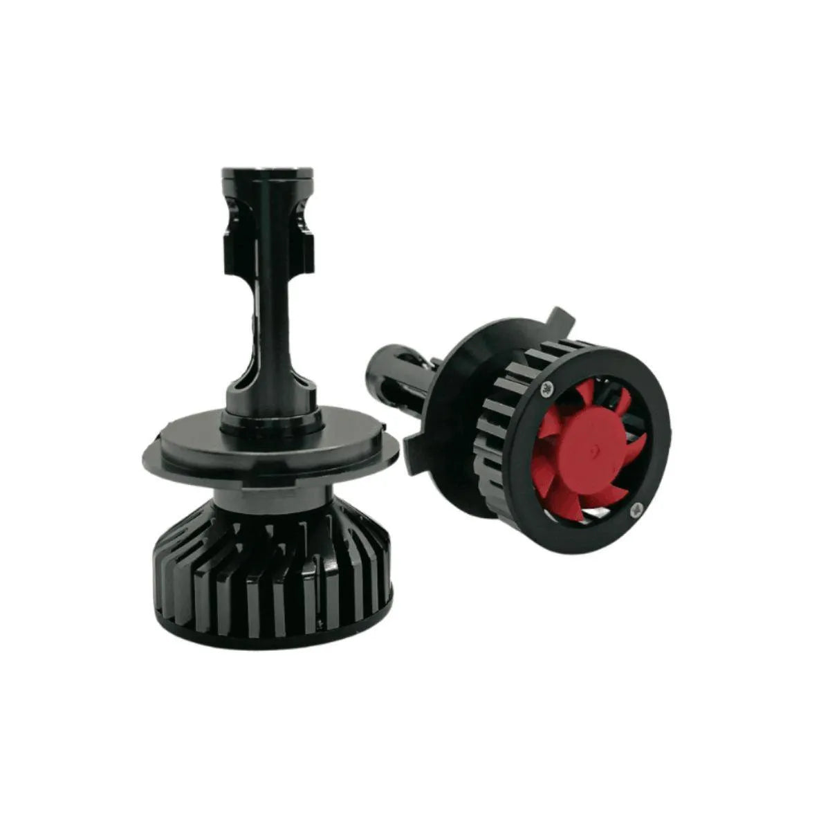 Set 2 becuri led H4 csp 20000lm 6000k alb ventilator