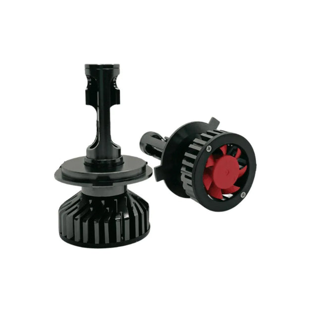 Set 2 becuri led H4 csp 20000lm 6000k alb ventilator