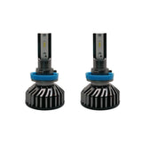 Set 2 becuri led H8 H9 H11 angel eyes csp 20000lm 6000k alb ventilator