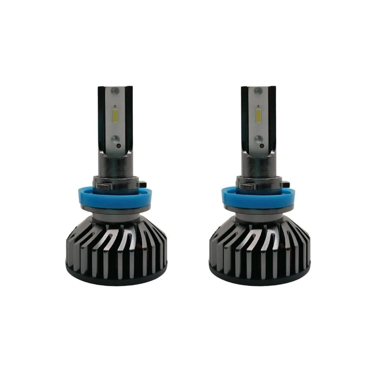 Set 2 becuri led H8 H9 H11 angel eyes csp 26000lm 6000k alb ventilator