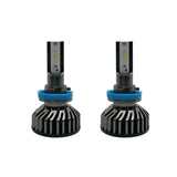 Set 2 becuri led H8 H9 H11 angel eyes csp 26000lm 6000k alb ventilator