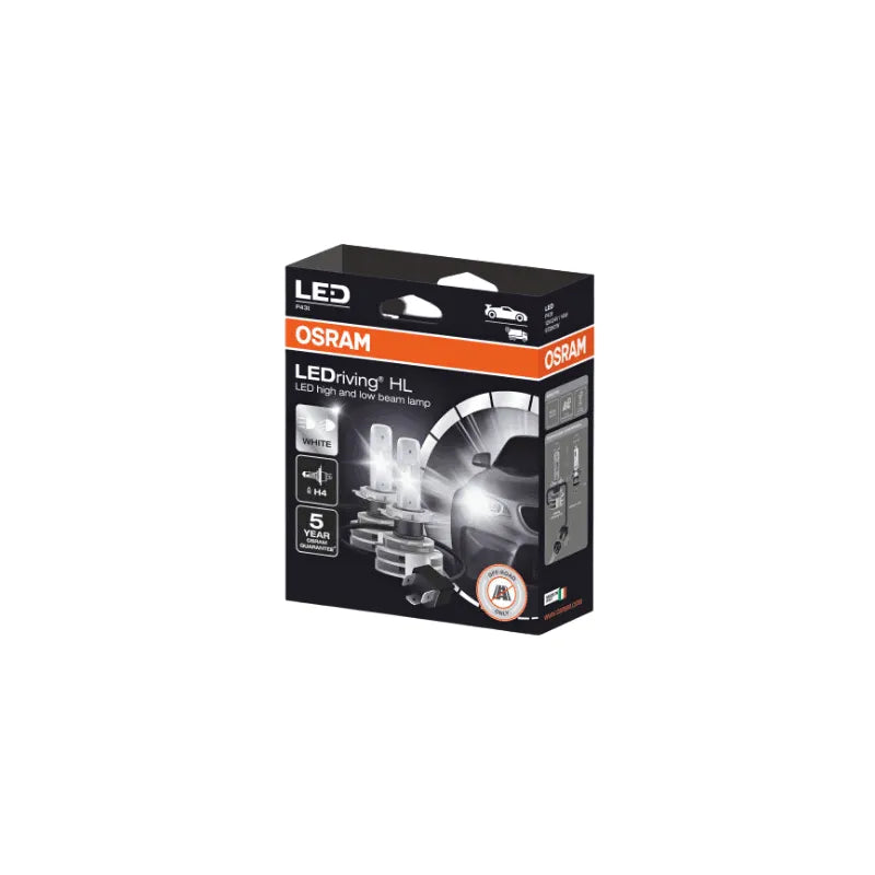 Set 2 becuri LED marca Osram H4 LEDriving HL Gen2 9726CW 12/24V 15.4W 6000K Alb rece