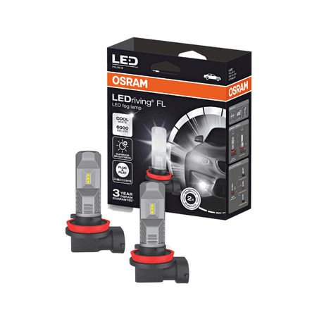 Set 2 becuri LED marca Osram H8 / H11 / H16 LEDriving FL New Generation 67219CW, 12/24V, 8.2W, 6000K, Alb rece