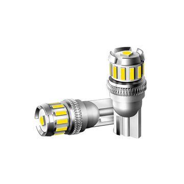 Set 2 becuri LED W5W T10 Canbus 6000K pozitie numar plafon 12V