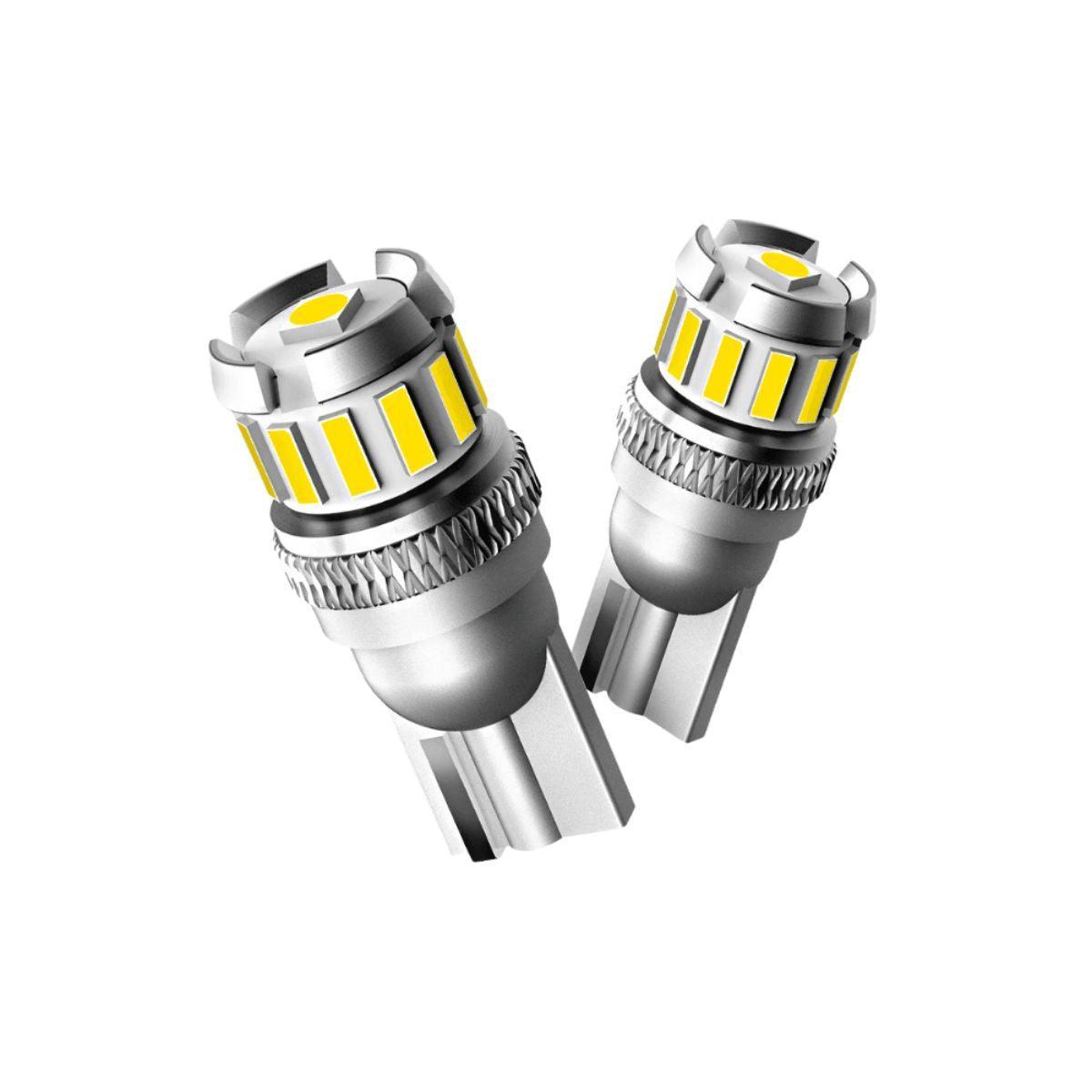 Set 2 becuri LED pozitie auto W5W CSP 6000k alb rece canbus T10 12V