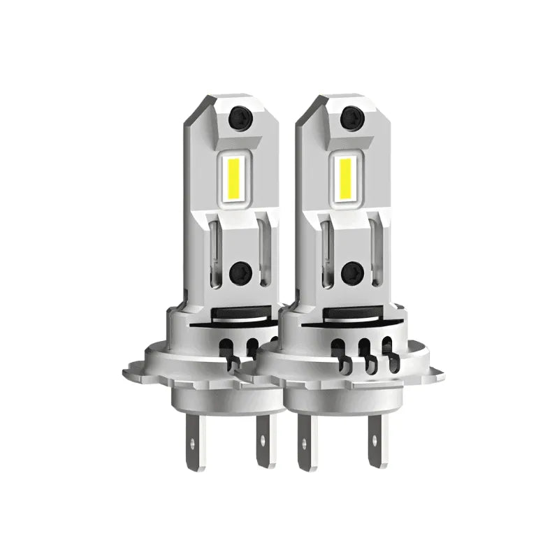 Set 2 becuri mini led H7 canbus 20000lm 6000k alb rece cu ventilator