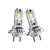 Set 2 becuri mini led H7 canbus 20000lm 6000k alb rece cu ventilator