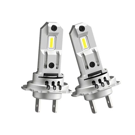 Set 2 becuri mini led H7 canbus 20000lm 6000k alb rece cu ventilator