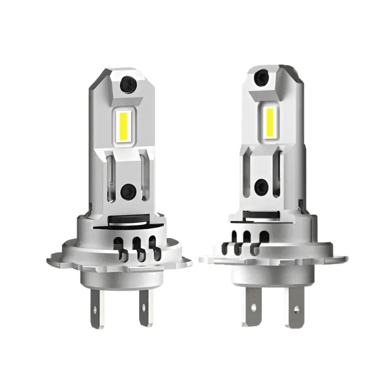 Set 2 becuri mini led H7 canbus 20000lm 6000k alb rece cu ventilator