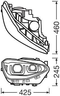 Set 2 faruri led pentru bmw 1 (f20.f21) (2011-2014) crom ledriving halogen ledhl103-cm osram