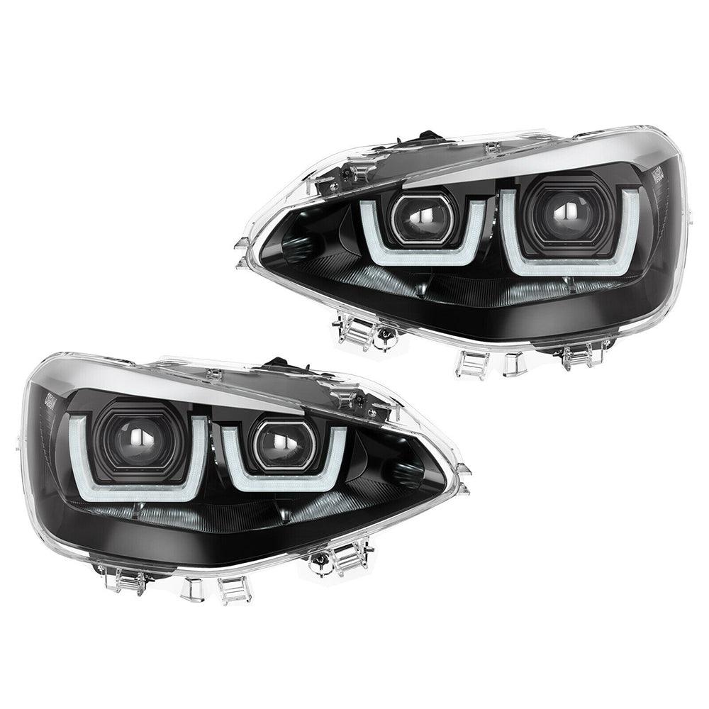 Set 2 faruri led pentru bmw 1 (f20.f21) (2011-2014) crom ledriving halogen ledhl103-cm osram