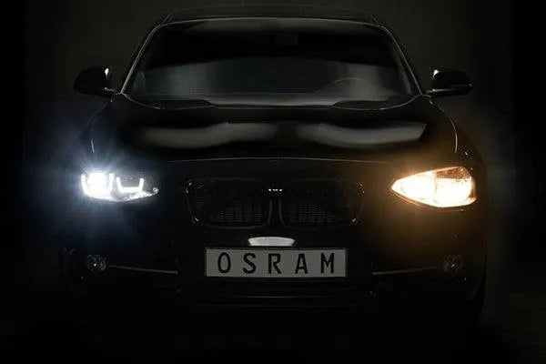 Set 2 faruri led pentru bmw 1 (f20.f21) (2011-2014) crom ledriving halogen ledhl103-cm osram