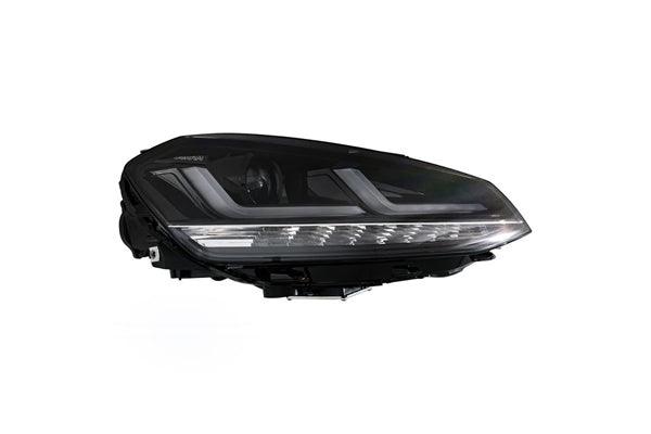 Set 2 faruri led pentru vw golf vii (2012-2016) negru ledriving xenon / pozitie halogen ledhl104-bk osram