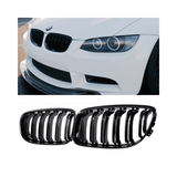 Set 2 grile capota pentru BMW seria 3 e90 e91 LCI (09-11) negru lucios