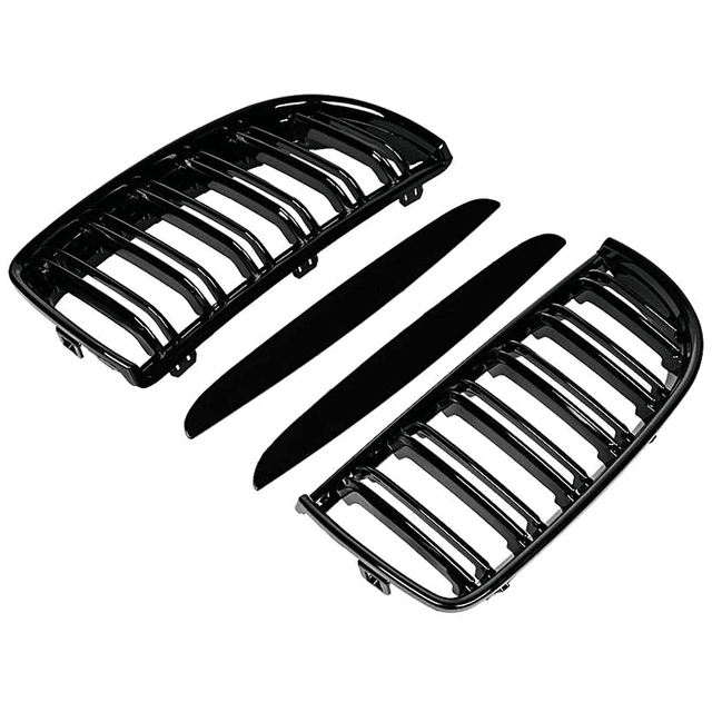 Set 2 grile capota pentru BMW seria 3 E90 E91 NFL (05-08) negru lucios