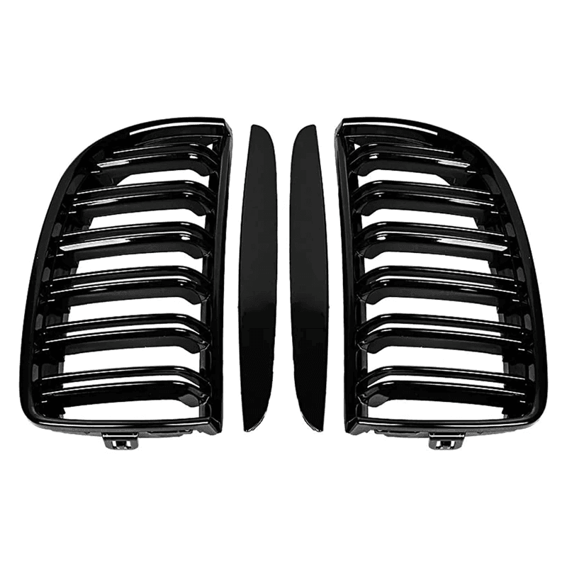 Set 2 grile capota pentru BMW seria 3 E90 E91 NFL (05-08) negru lucios